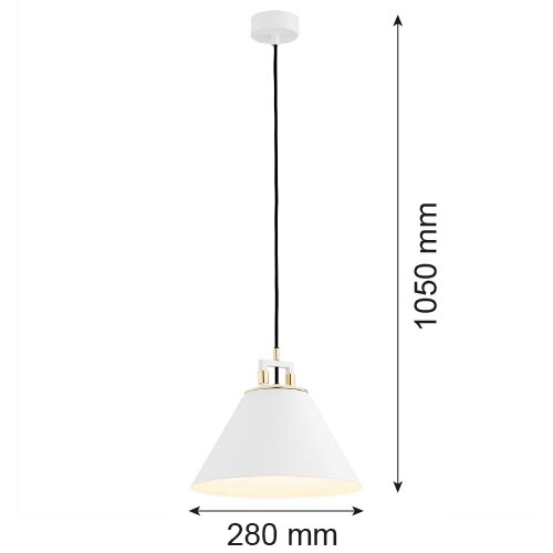  Argon 4914 - Luster na sajli ORTE 1xE27/15W/230V beli Slike