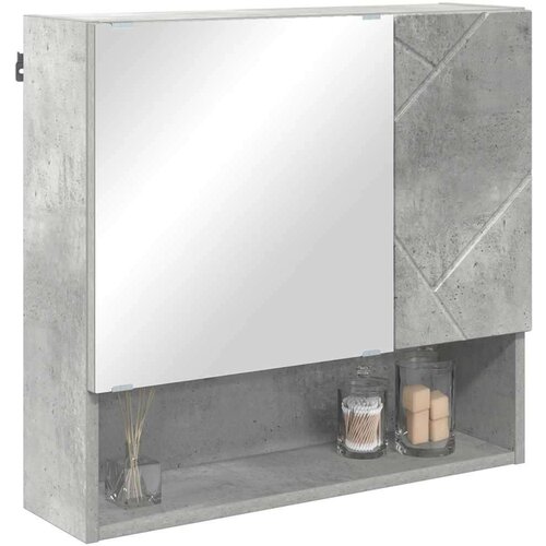 VidaXL Ogledalo ormar Beton siva 59 x 17 x 55 cm Konstruirano drvo Slike