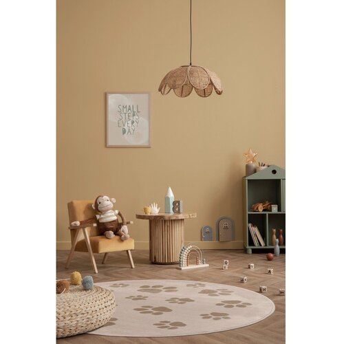 FD Bež otro&amp;scaron;ka preproga &amp;oslash;133 cm Paws Light Beige &amp;ndash; Slike