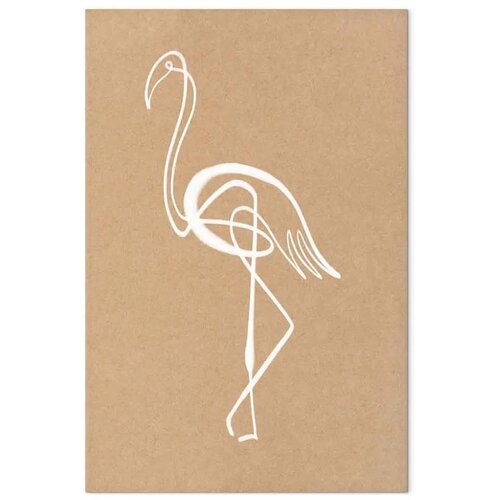  Slika - White Flamingo (1 Part) Vertical 20x30 Akustična Slike