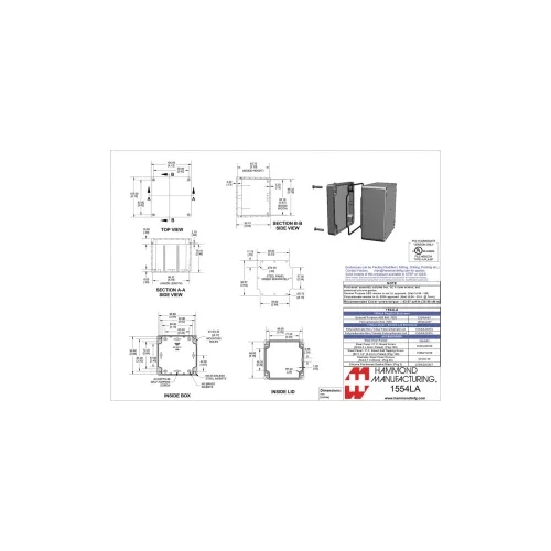 Hammond Electronics 1554LAGY Univerzalno kućište ABS Siva 1 ST