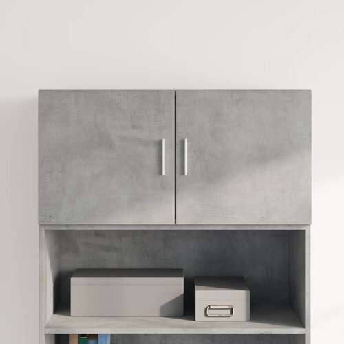  The Living Store Stenska omarica betonsko siva 80x42,5x40 cm inženirski les - Stenska Omarica, (21496483) Slike