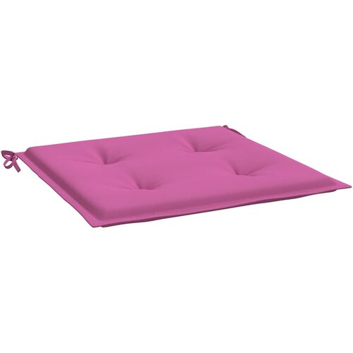  Jastuci za vrtne stolice 6 kom ružičasti 50x50x4 cm od tkanine Slike