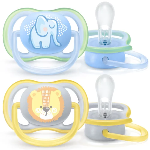 Philips Avent Ultra Air, duda za dojenčke 0-6 mesecev motiv slon/lev