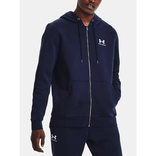 Under Armour Sweatshirt UA Essential Fleece FZ Hood-NVY - Mens