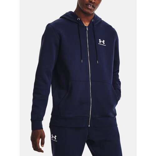 Under Armour Sweatshirt UA Essential Fleece FZ Hood-NVY - Mens Slike