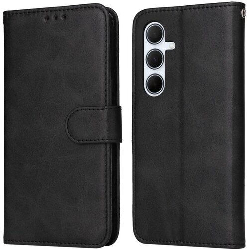 SUNSKY Eleganten ovitek etui iz umetnega usnja za Samsung S24 Plus / S25 Plus, Črn Slike