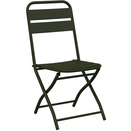  Sklopiva stolica za vrt 2 pcs Zelena 42 x 52 x 82cm Slike