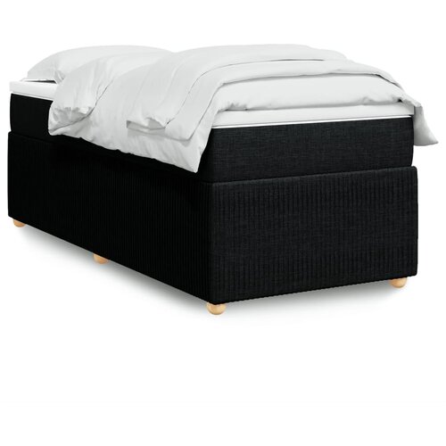 vidaXL Box spring postelja z vzmetnico črna 90x200 cm blago Cene