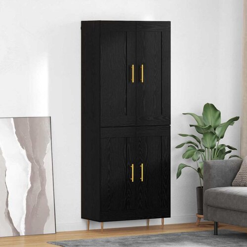  Highboard Crni hrast 69,5 x 34 x 180 cm Konstruirano drvo Cijene