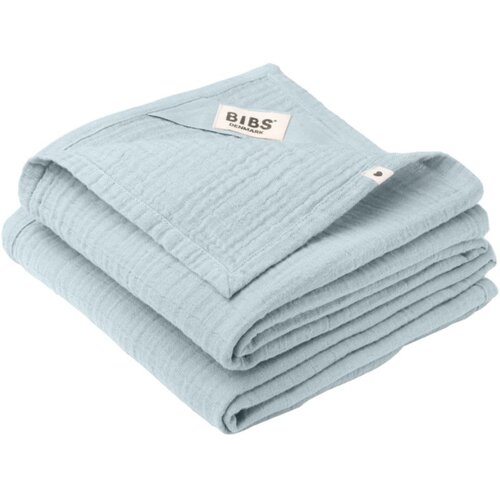 Bibs Muslin Cloth plenice iz blaga Baby Blue 2 kos Slike