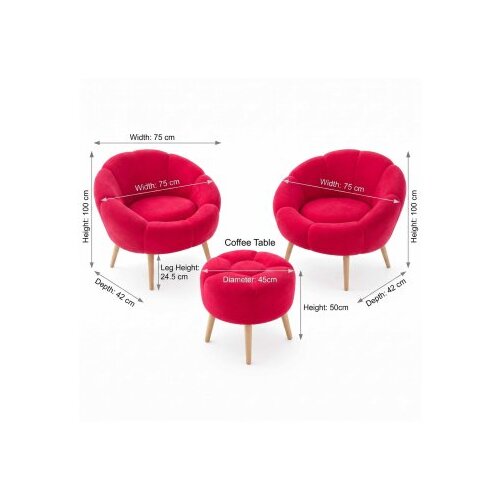 Atelier Del Sofa fotelje i tabure lida wellsoft fuchsia Slike