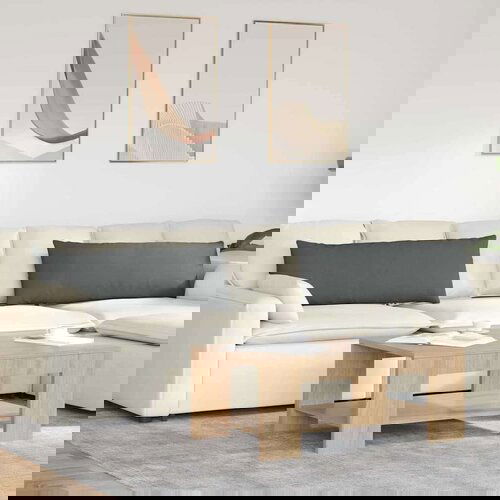 vidaXL jastučići za sofu 2 pcs tamno siva 120 x 40 cm tkanina Cene