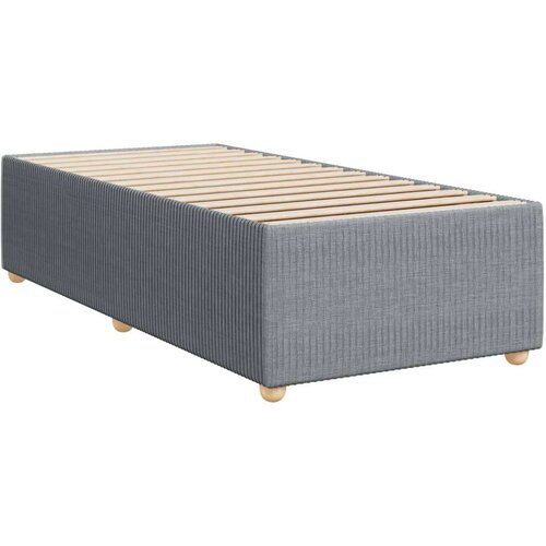 vidaXL Box spring postelja z vzmetnico svetlo siva 80x200 cm blago, (21304952) Cene