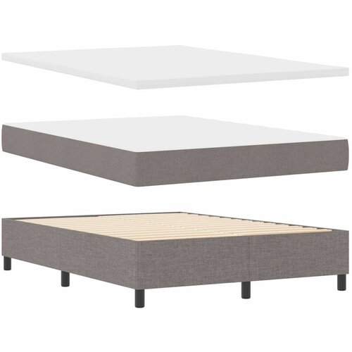 vidaXL Postelja z vzmetnico z vzmetnico Taupe 160 x 200 cm blago, (5000127237) Cene
