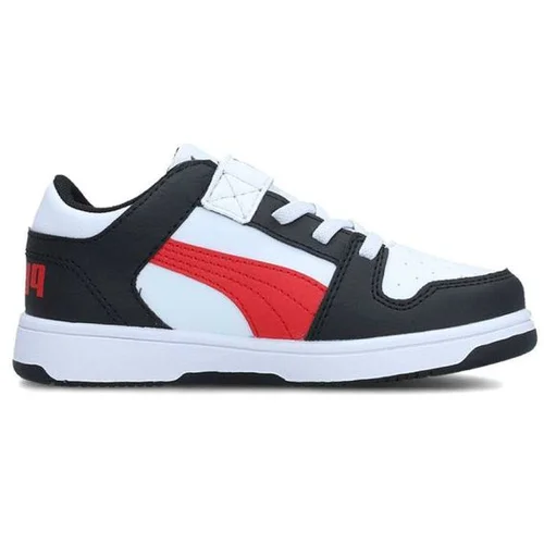 Puma Superge Rebound Layup Lo SL V PS 370492 20 White-Black-Concrete Gray-For All Time Red