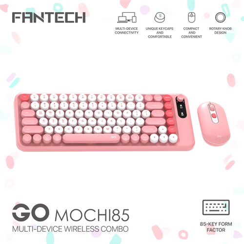 Fantech Combo miš tastatura wireless WK-898 GO mochi85 pink Cene