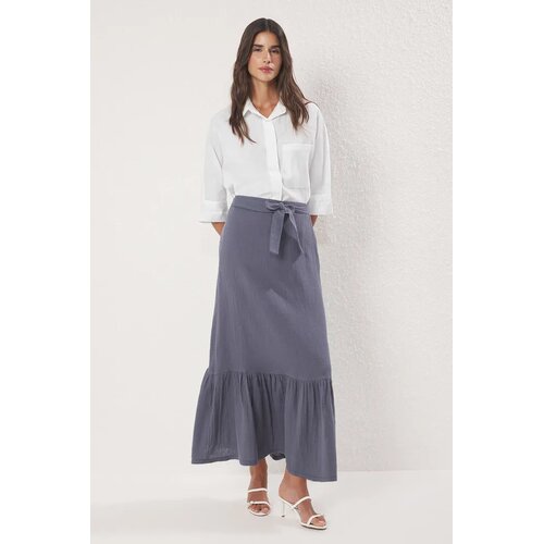 Trendyol Modest Ženska suknja Tctss25Ee00015, Tamnosiva Slike