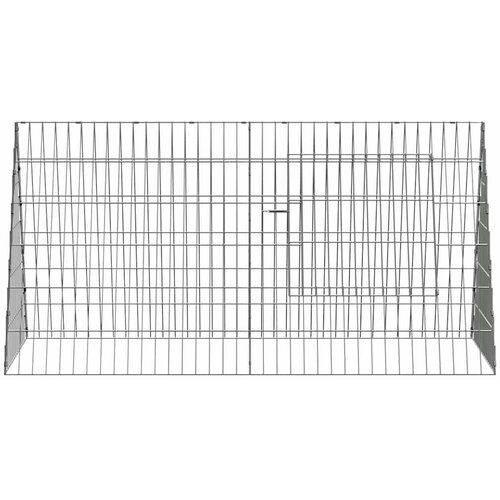  Kavez za zečeve Srebrno 110 x 55 x 55 cm Cinkani čelik Slike