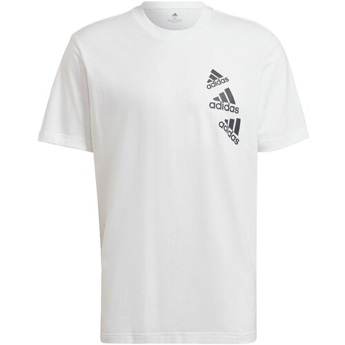Adidas Tehnička sportska majica 'Essentials Brandlove' crna / bijela Cene