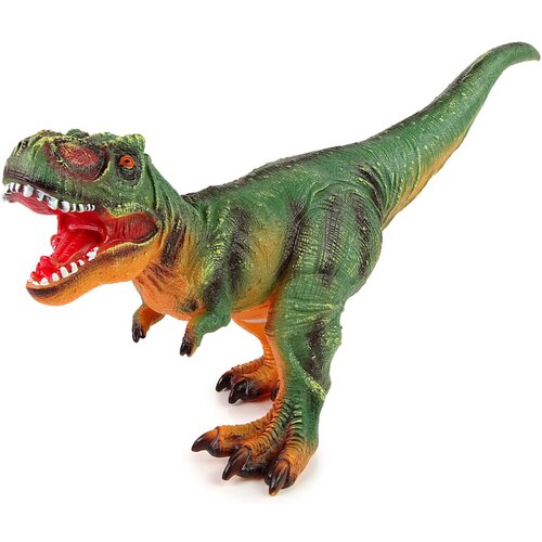  Velika figura dinosaura Tyrannosaurus Rex sa zučnim efektima 60 cm - zeleno/narančasti Cene