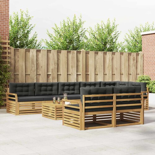  Set vanjskih sofa 9 kom. Bijela i antracit Poliester Cijene