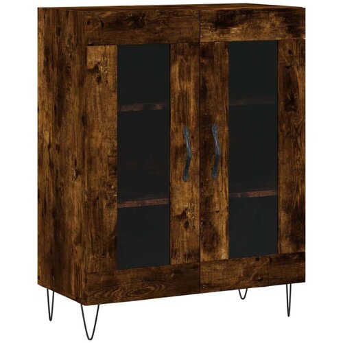 vidaXL Visoka komoda dimljeni hrast 69 5x34x180 cm konstruiranog drva Cene