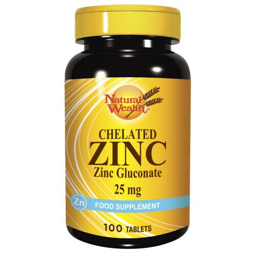 Natural Wealth helirani cink 25 mg, 100 tableta Cene