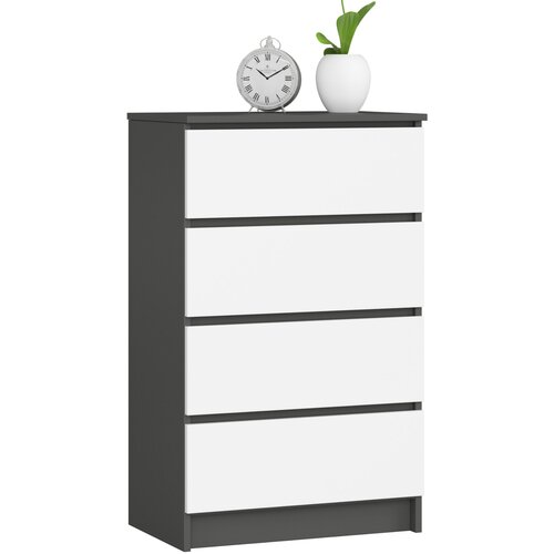 AKORD KOMODA K60 4SZ CLP GRAFITNO SIVA / BELO, (21703121) Slike