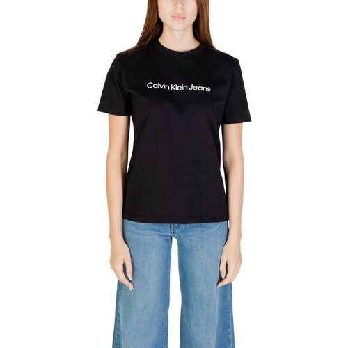 Calvin Klein Jeans Majice s kratkimi rokavi A- INST. LOGO CLASSI LV047C912G Črna Slike