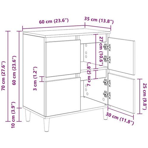  Kreveta Crni hrast 60 x 35 x 70 cm Konstruirano drvo Slike