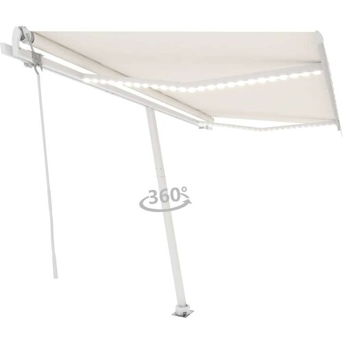 Avtomatska tenda LED + senzor 400x350 cm krem, (20966043) Cene