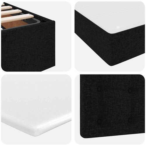  Krevet s madracem i skladi&amp;scaron;tem s madracem Crna 90 x 190 cm - Crna 90 x 190 cm Gumbi Slike