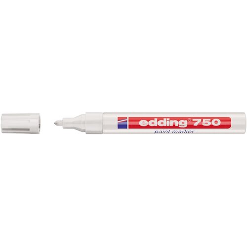 Edding marker z lakom, debelina konice 2-4mm, bel Slike