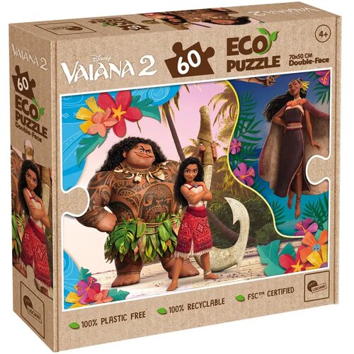 Lisciani Giochi Vaiana 2 u 1, ekolo&scaron;ka slagalica od 60 dijelova i bojanka 70x50 cm &ndash; Lisciani Cijene