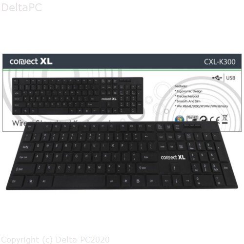 Connect Xl CXL-K300 USB SLIM crna tastatura Cijene