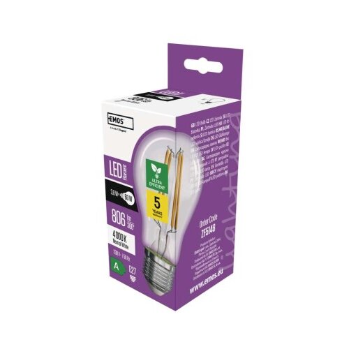  LED žarnica Filament A60 A CLASS/ E27 / 3,8 W (60 W) / 806 lm / nevtralno bela Slike