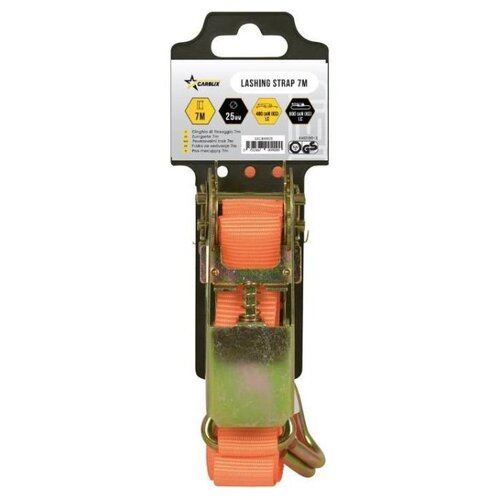 CARBLIX Napenjalni trak z račno in dvojnim &amp;quot;J&amp;quot; kavljem, 25 mm x 6,7 m x 400 kg Slike