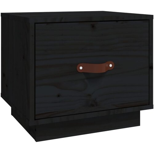 Maison Chic Nočna omarica - Nočna miza črna 40x34x35 cm trdna borovina, (21689206) Slike
