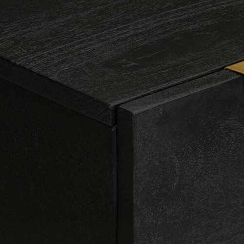  Komoda crna 60 x 33 x 75 cm konstruirano drvo Slike