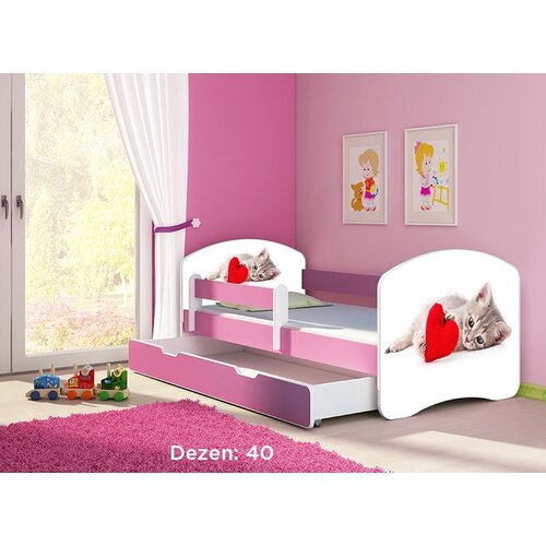 ACMA dečiji krevet ii 160x80 f + dušek 6 cm PINK40 Cene