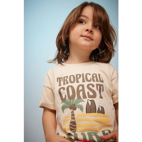 Defacto Baby Boy Palm Pattern Short Sleeve T-Shirt Slike
