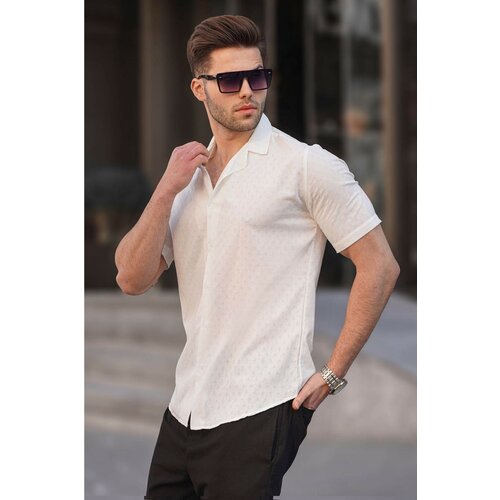 Madmext Shirt - White - Fitted Slike