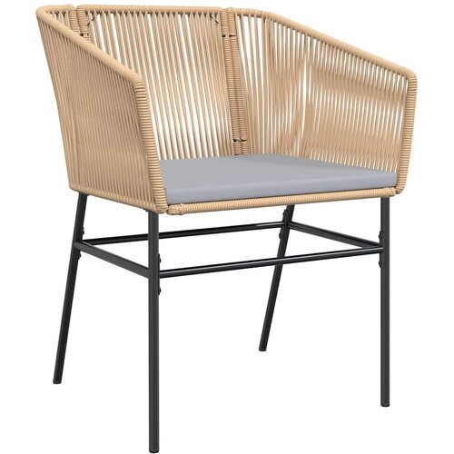  9-dijelni vrtni blagovaonski set s jastucima poliratan i staklo Smeđa 200 x 100 x 74 cm Slike