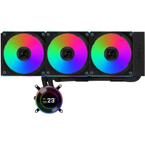 Lian Li aio cpu hladnjak hydroshift ii lcd-c 360CL argb crni, GHS2LCD36RB Slike