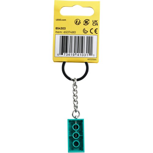 Lego iconic - tirkizno zeleni 2x4 privezak (854303) Slike