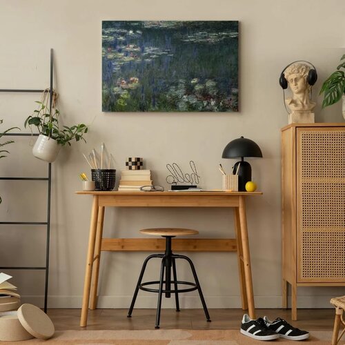  Slika - Claude Monet &amp;ndash; Waterlilies: Green Reflections 30x20 Na talijanskom platnu Slike