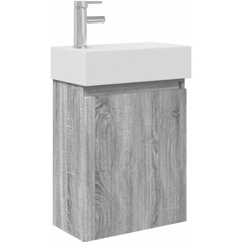 vidaXL Kopalniška omarica s tapo Siva Sonoma 45,5 x 22,5 x 84 cm, (5000245304) Cene