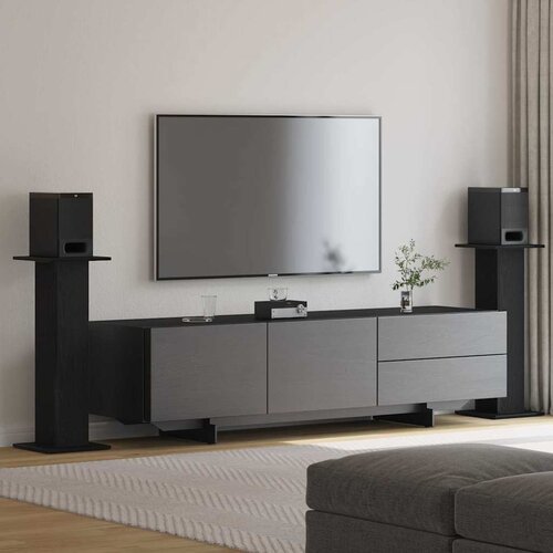  Stalak za zvučnike 2 pcs Crni hrast 30 x 30 x 80 cm Cijene