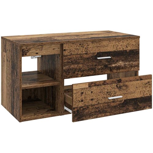  Set namje&amp;scaron;taja za kupaonicu 2 kom. Staro drvo Konstruirano drvo Smeđa 62,5 x 44,5 x 50 cm Slike